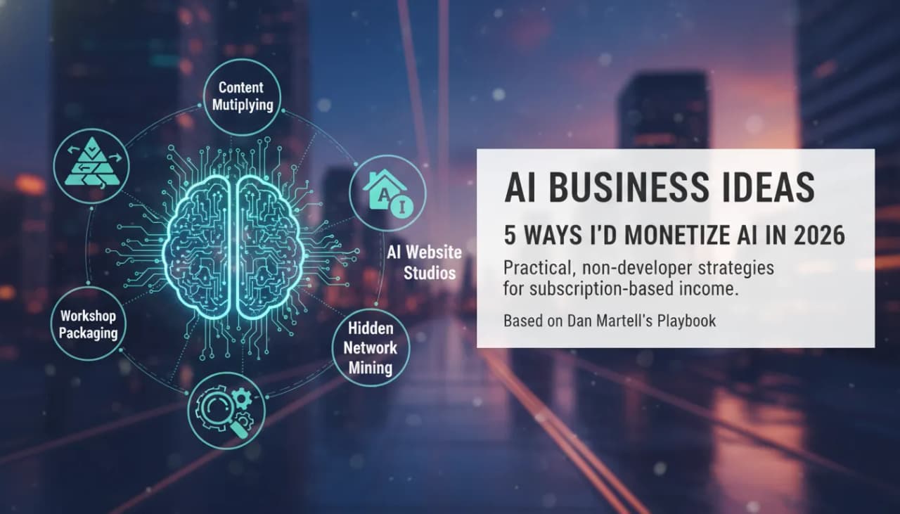 AI Business Ideas: 5 Ways I’d Monetize AI in 2026 Cover